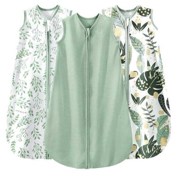 Yoofoss Green and White Baby Sleep Sacks Size 6/12M , NWT - Picture 1 of 5